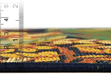 Unique Loom Outdoor Botanical Collection Area Rug - Calypso (2' x 4' 1" Runner, Multi/ Light Blue) - Image 4