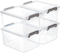 Citylife 22.2 Qt Ultra-Thick Plastic Clear Storage Bins with Lids, 4-Pack by CITYLIFEHomeOrganization