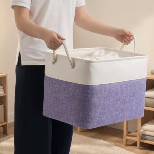 16x12x12 In Foldable Fabric Large Storage Bins with Handle 3 Pack - Image 5