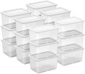 Sterilite Storage Box, Stackable Clear Plastic Bins, 20 Quart, 18-Pack by Sterilite