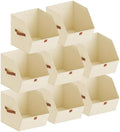 Homsorout Fabric Closet Storage Cubes - 8 Pack Square Storage Bins with Dual Handles for Clothes, Towels, Toys, Cube Storage Organizers for Bedroom, Nursery, Shelves, Closet, Small Spaces, Beige by Homsorout
