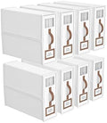 8 Pack Foldable Bed Sheets Set Organizers and Storage(King & Queen Size),Linen Fabric Closet Organizers with Window,Folding Bedding Storage Box for Bedsheets and Pillow Cube Organizer-White by BigPonPon