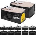 10 Pack Waterproof Moving Storage Bags, 100lbs Extra Large Heavy Duty Totes with Reinforced Handles & Strong Zippers, Reusable Moving Box Alternative for Packing Moving Household Storage, 95L, Black by Demiwise
