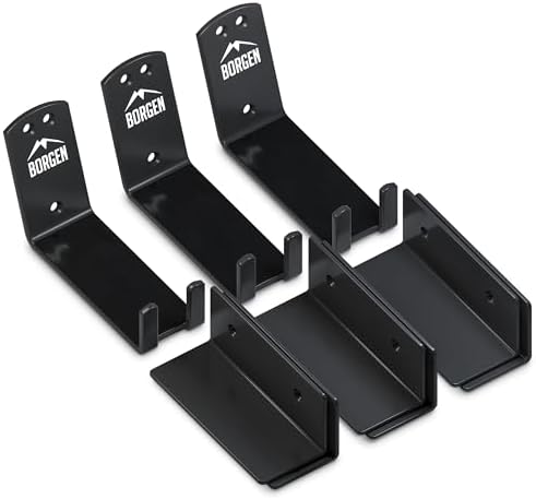 Borgen Wall Mount Pedal Hook for E-Bike & MTB - Black - Set of 3 by Borgen
