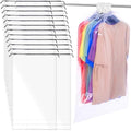 Huhumy Garment Bags for Moving, Drawstring Hanging Clothes Storage, 24 Pcs by Huhumy