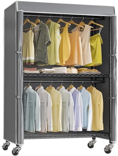 VIPEK R2C Plus Rolling Clothes Rack with Cover Portable Closet Heavy duty by VIPEK