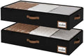 StorageWorks 6 Inch Low Profile Under Bed Storage Containers with Clear Lid by StorageWorks