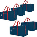 Kuber Industries Pack of 5 Durable (2 Compartments) Storage Bags For Clothes Large With Zip | Packers & Movers Under Bed Storage Organizer Box for Clothes, Blanket & Toys | Red & Blue by Kuber+Industries