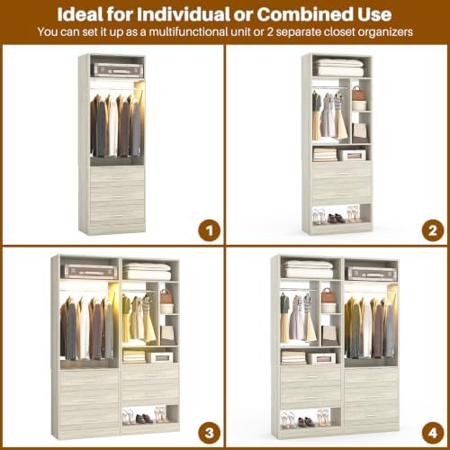 Besiost Closet Systems with 5 Drawers & 3CCT Sensor Light - Image 6