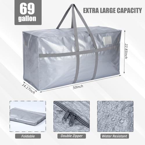 Windyun 4 Pack 69 Gallon Extra Large Moving Bags XXL Heavy Duty Storage Bag - Image 2