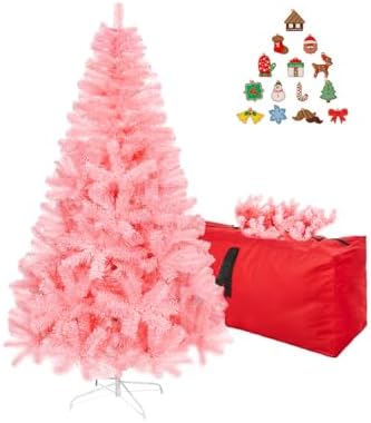 ULICO 4ft Artificial Pink Christmas Tree,Premium Spruce Xmas Tree with 450 Branch Tips, Fake Christmas Tree with Foldable Metal Base Stand,Home, Office,Party Decoration by Ulicoprofessionalpersonalized