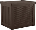 Suncast 22 Gal, Small Outdoor Storage Deck Box, Java Resin, Flat Lid by Unknown