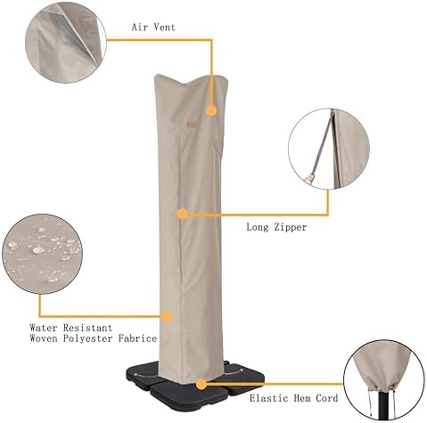 Patio Umbrella Cover for 9'-13' Offset/Cantilever Umbrellas (Pack of 2) - Image 3