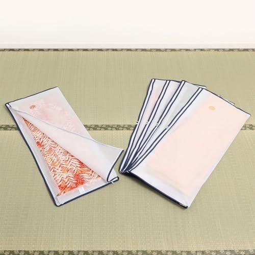 Astro 173-03 Kimono Storage Bag, White, 2-Way Opening, Set of 5, Transparent Window, Non-woven Fabric, Zipper Type - Image 2