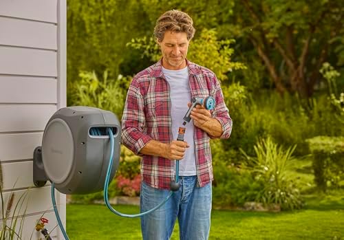 GARDENA Retractable Garden Hose Reel, 50 ft, 180 Degree Wall Mount - 20500 - Image 5