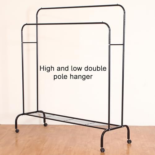 Garment Bags for Hanging Clothes, Clear Plastic Garment Bag with Zipper, Floor Drying Rack Garment Covers, Only Suitable for High and Low Double-Pole Hangers(130 * 75 * 150cm/51 * 30 * 59in) - Image 7