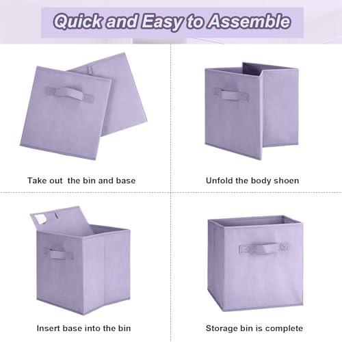 Hillban 24 Pcs Storage Cubes 11'' Collapsible Storage Bins Bulk, Pastel - Image 4