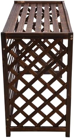 Air Conditioner Fence Screen, Brown AC Covers for Outside to Hide AC & for Outdoor Privacy for Trash Cans, Garden Fences and Pet Fences (110 * 50 * 85 cm) - Image 5