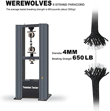 WEREWOLVES 650lb Paracord/Parachute Cord - 9 Strand Paracord Rope - 100', 200' Spools of Parachute Cord, Type III Paracord for Camping, Survival - Image 4
