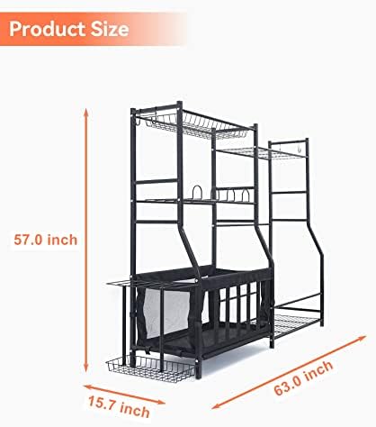 WALMANN Garage Sports Equipment Organizer, Golf Bag Stand for Garage - Image 6