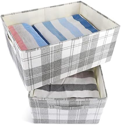 ANMINY Fabric Storage Bins Baskets, 20 x 14 Inch 2 Pack, Washable, Foldable - Image 5