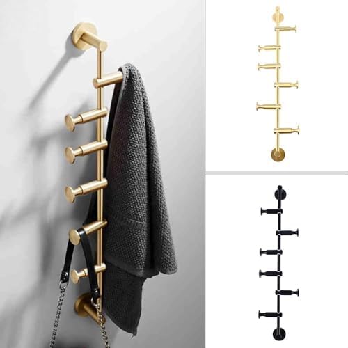 Wall Mounted Metal Vertical Tree Branch Coat Rack, 6 Adjustable Hooks - Image 4