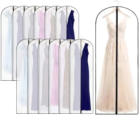 Amylove 20 Pcs 72" Long Garment Bags Bulk for Dresses Gowns Wedding by Amylove