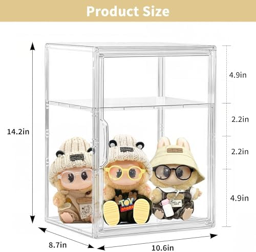 Attelite Acrylic Display Case for Collectibles 3 Adjustable Layers 2Pack - Image 2