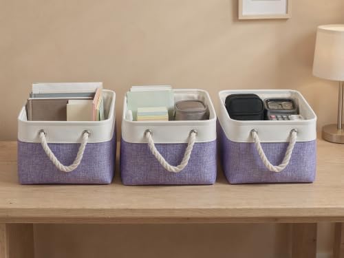 13.8x9.8x6.7 Inch Fabric Small Storage Bins with Handles 6 Pack - Image 3