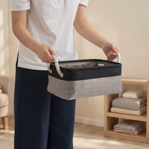 11.8x7.9x5.2 Inch Fabric Small Storage Bins with Handles 6 Pack - Image 5