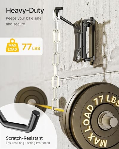 monTEK Heavy Duty Swivel Bike Wall Mount Holds Up to 77lbs, 4 Pack - Image 5