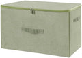 ANMINY Fabric Storage Bins with Zipper Lids, 20"x15"x12", Green, 1 PCS by ANMINY