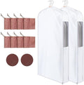 Briwooody Cotton Garment Bags, 2 Sets,Moth Protection,40 x 24 x 6 in, White by Briwooody