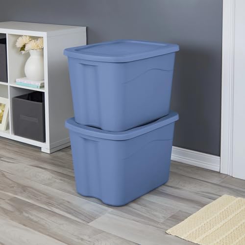 18-Gallon Plastic Storage Bins with Snap-on Lids – 8-Pack, Home Organization Essential - Image 4