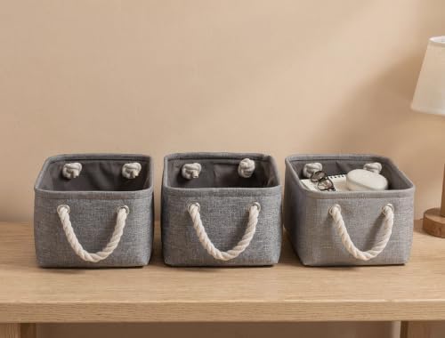 11.8x7.9x5.2 Inch Fabric Small Storage Bins with Handles 6 Pack - Image 3