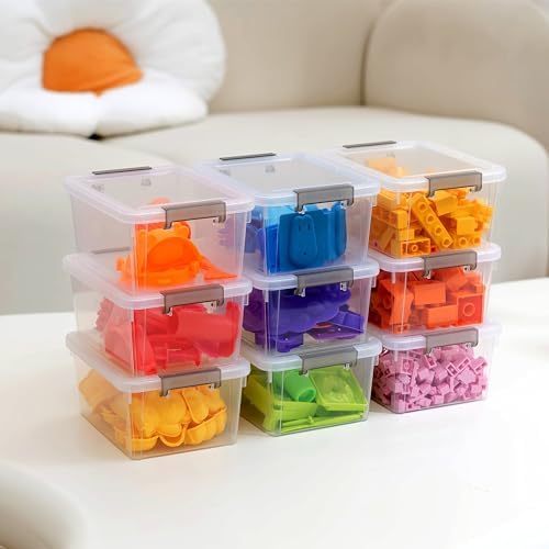 Citylife 30Packs 1.3Qt Small Storage Bins with Lids,Stackable Clear - Image 6