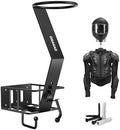 Wall Mount Motorcycle Helmet Rack with Gloves Tray, Chin Strap Fixing Hook by ONAGAD