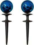 Lulu Decor, Garden Blue Gazing Ball Hose Guide, Set of 2. Strong and Decorative Hose Guide that Protects Your Plants and Provides Elegance to Your Garden. by LuluDecor