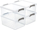 Citylife 33 Qt Ultra-Thick Plastic Clear Storage Bins with Lids, 4-Pack by CITYLIFEHomeOrganization