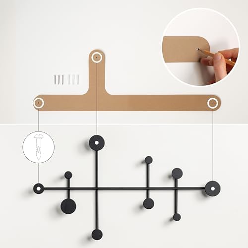 Kazai. 'Sval' Wall Wardrobe | Minimalist Coat Hook Design from Berlin | Modern Metal Wall-Mounted Coat Rack/Hooks | Black - Image 4