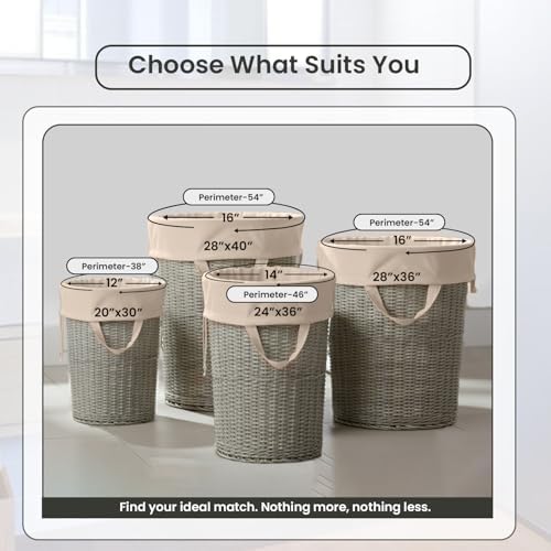 LFH Home Cotton Rich Canvas Extra Large Laundry Bag with Drawstring and Handles Heavy Duty, Multi-Use, and Washable for Home, Travel, College or Storage 24x36 (Pack of 6)-Natural - Image 2