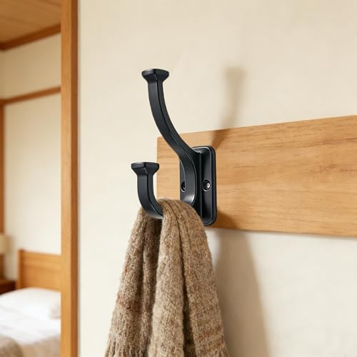 10 Pack 4-1/2inch Black Coat Hooks - Image 4