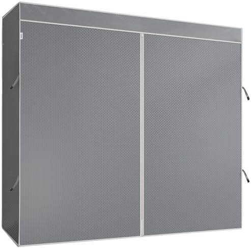 VIPEK Cover ONLY for V4S/V5 Medium/V30/V5i Medium Garment Rack, Upgarded Polyester Dustproof Cover Clothing Rack Cover with Zipper, 57.9" L X 17.3" W X 74.8" H, Grey by VIPEK