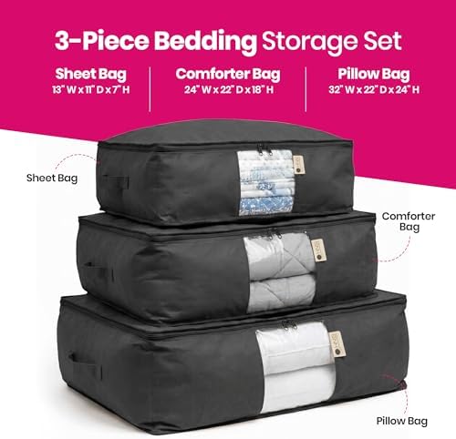 Storage Bags for Comforter, Clothes & Bedding Sets With Cedar Protection - Image 3