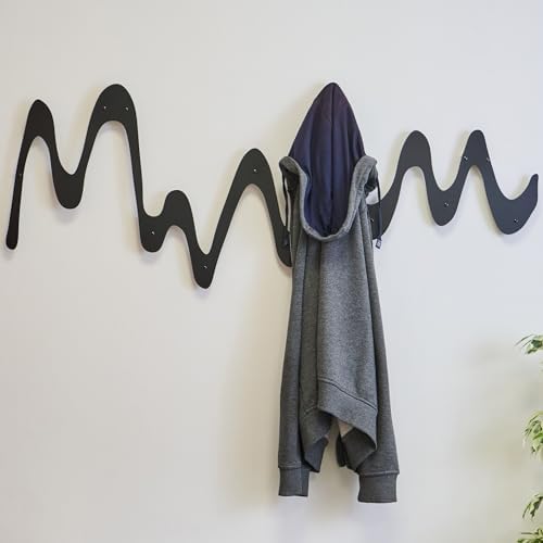 Brushstroke Coat Rack Wall Hanger, Wall Mount Coat Hanger, Decorative Design Wall Hook, Cute Coat Hook 43.4" x 16.2" - Image 5