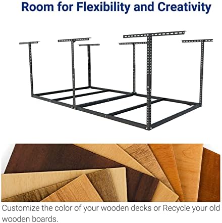 FLEXIMOUNTS 4x8 Overhead Garage Storage Rack, 2 Pack, Black - Image 3