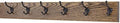 PegandRail Oak Wall Mounted Coat Rack with Bronze Hooks 4.5" Ultra Wide (Walnut, 30.5" x 4.5" with 6 Hooks) by PEG+AND+RAIL