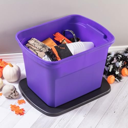 Sterilite Tote, Plastic Storage Bins with Snap Lids, 18 Gallon, 8-Pack - Image 6