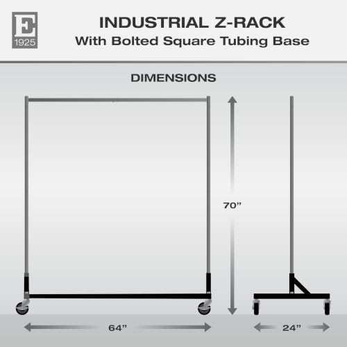 Econoco Economy Z-Rack, Collapsible, Black, 64" L x 24" W x 70" H - Image 2