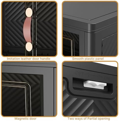UAMFURI 260QT Stackable Storage Bins with Lids,Doors & Wheels - Image 5